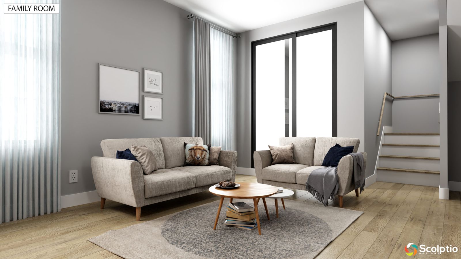Hazelwood Village family room interior